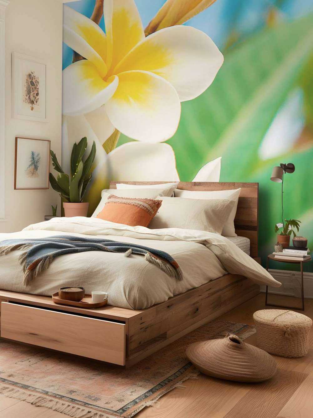 Wit gele Plumeria bloemen