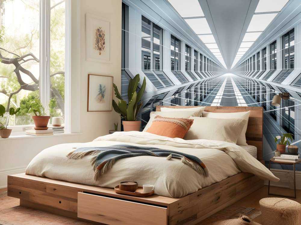 3D gang in een kantoor