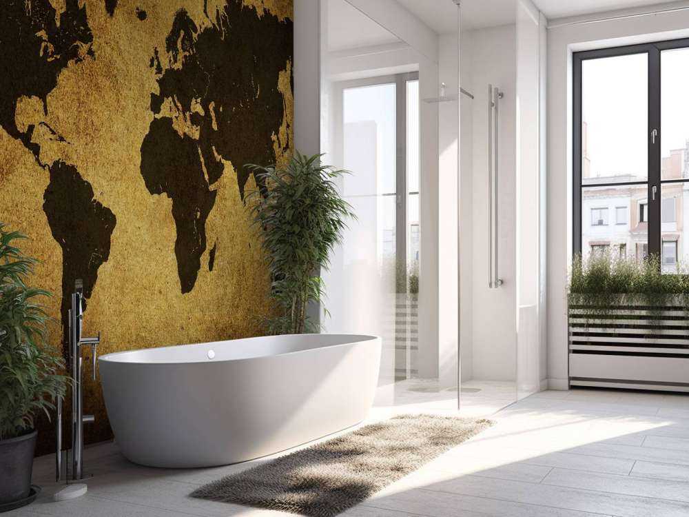 Wereldkaart in oude stijl