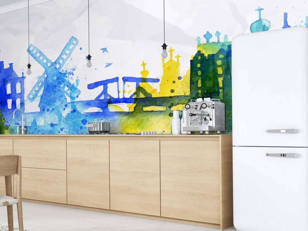 Silhouet overlay van Amsterdam