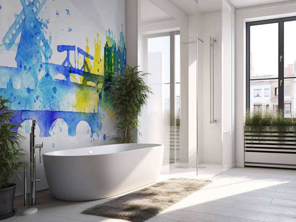 Silhouet overlay van Amsterdam