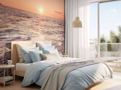 Strand zonsondergang