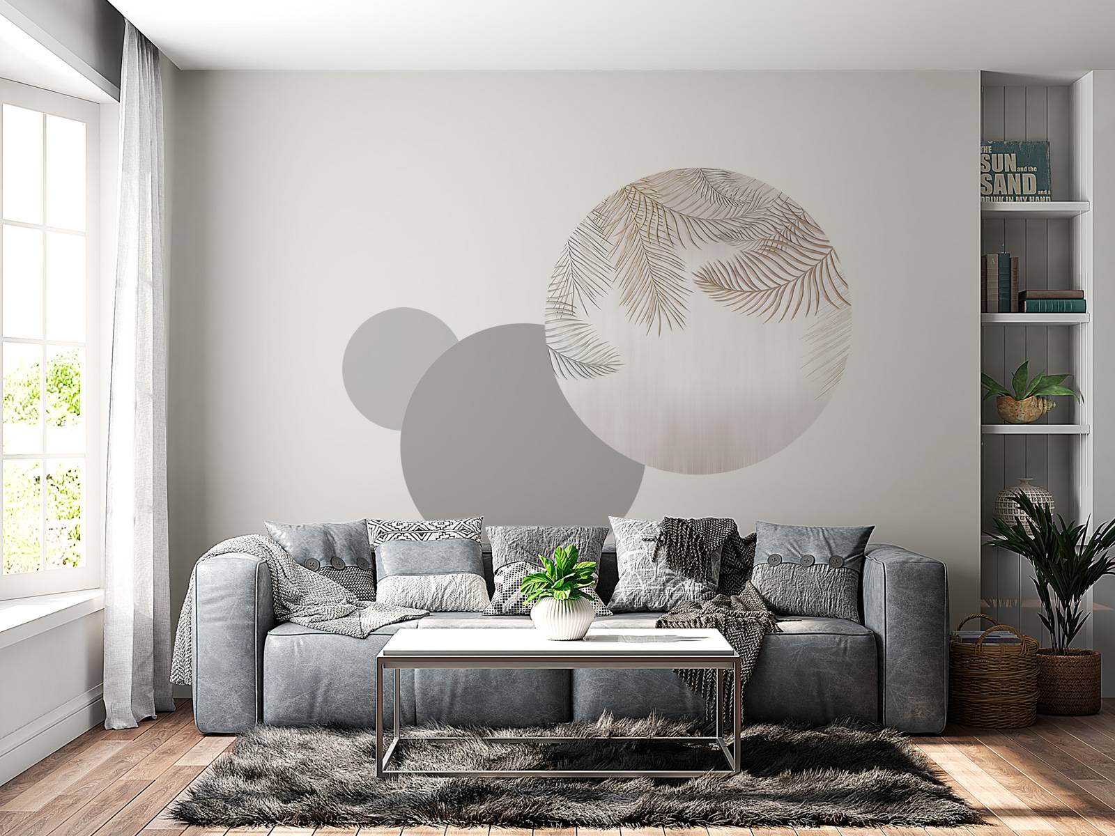 Beige gekleurde palmbladeren