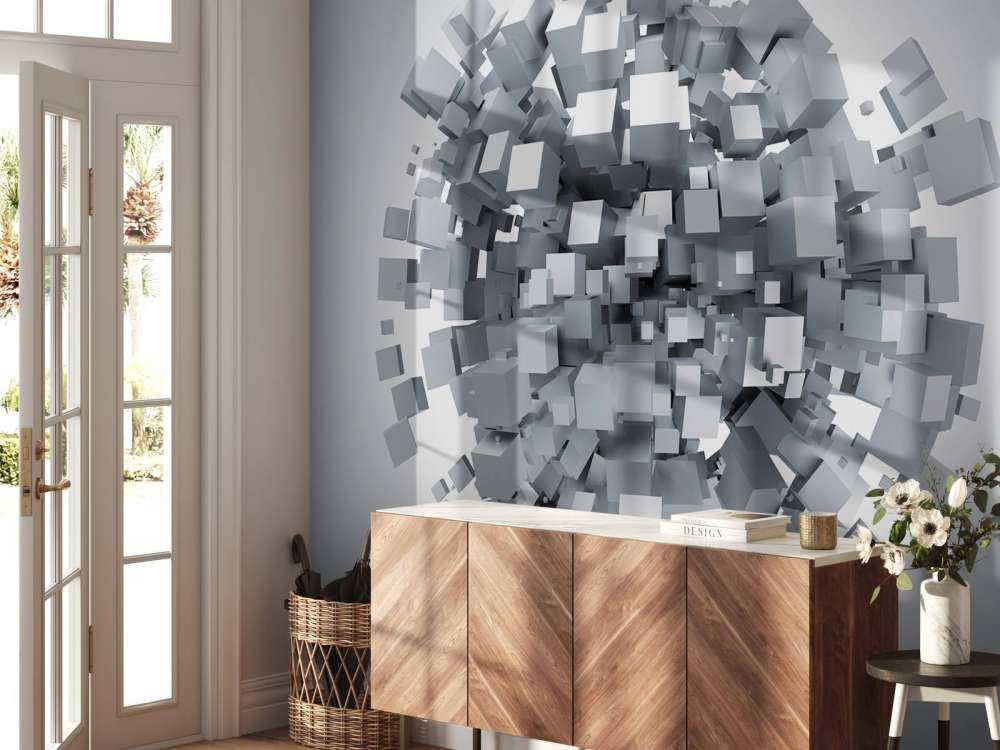 Witte blokjes explosie