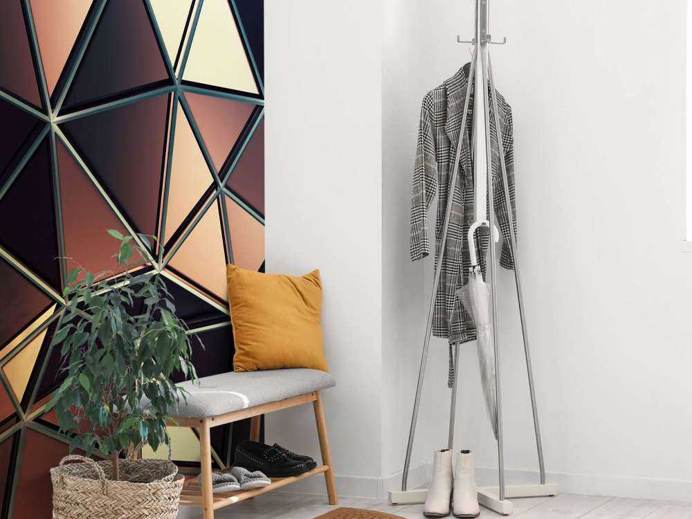 Driehoekige textuur in het bruin