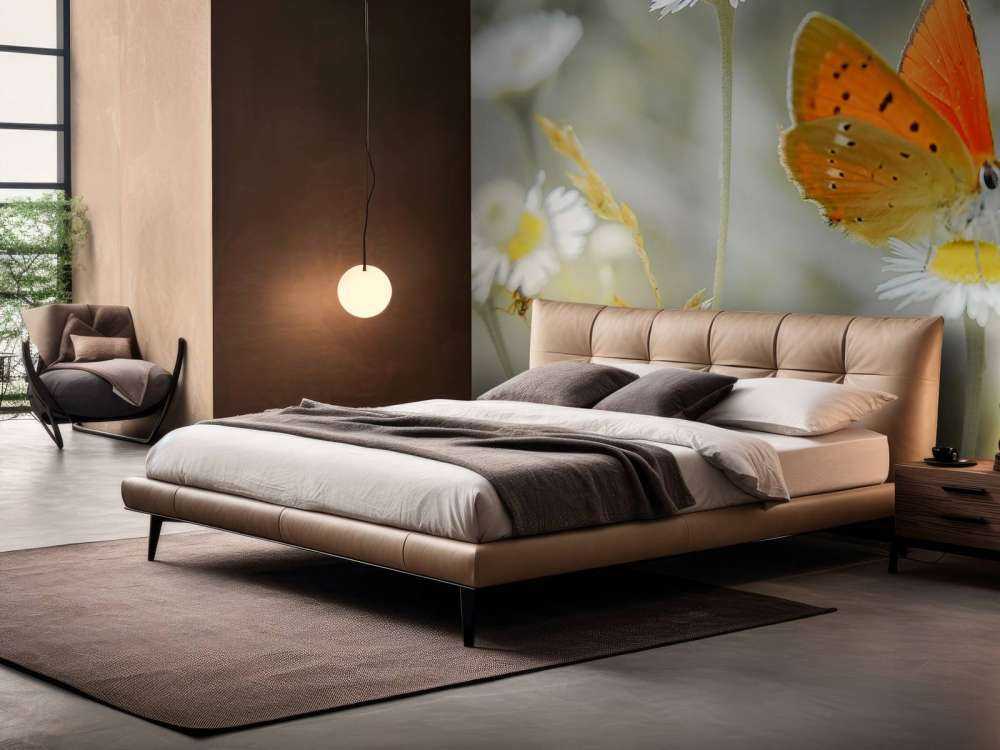 Madeliefjes en oranje vlinder