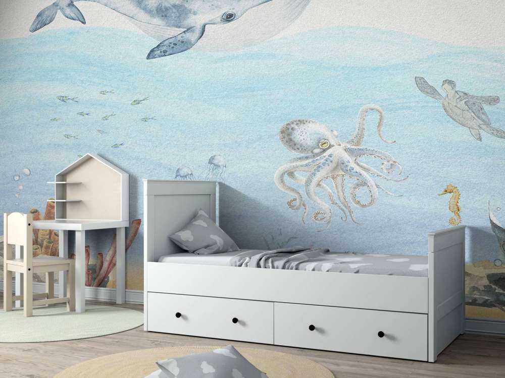 Onderwaterwereld met een walvis