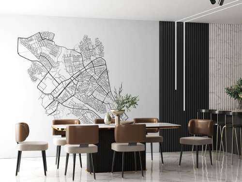 Plattegrond van Zwolle, wit