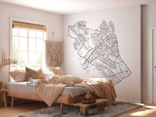 Plattegrond van Zwolle, wit