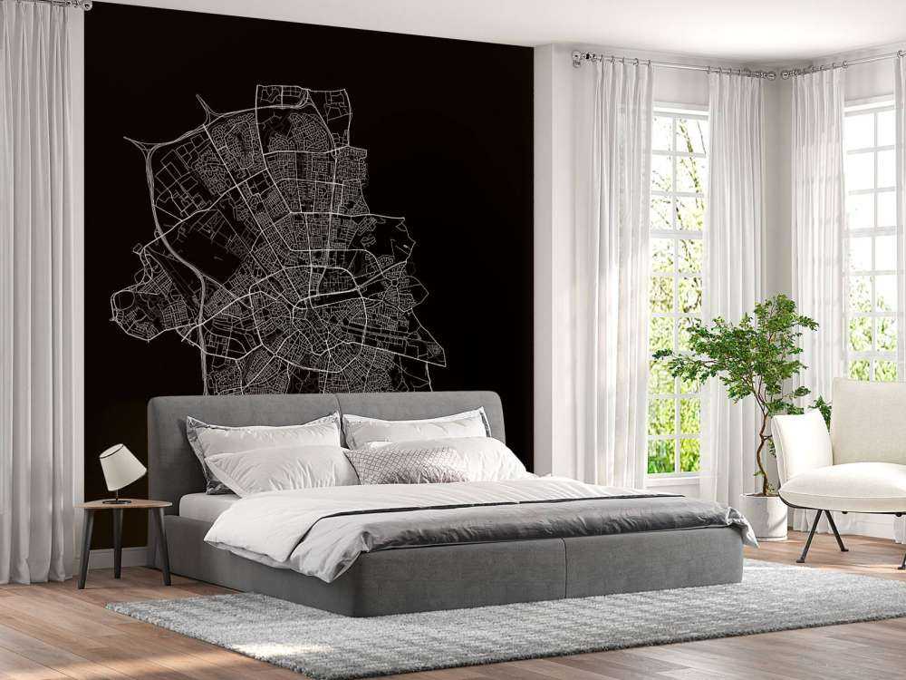 Plattegrond van Eindhoven, zwart