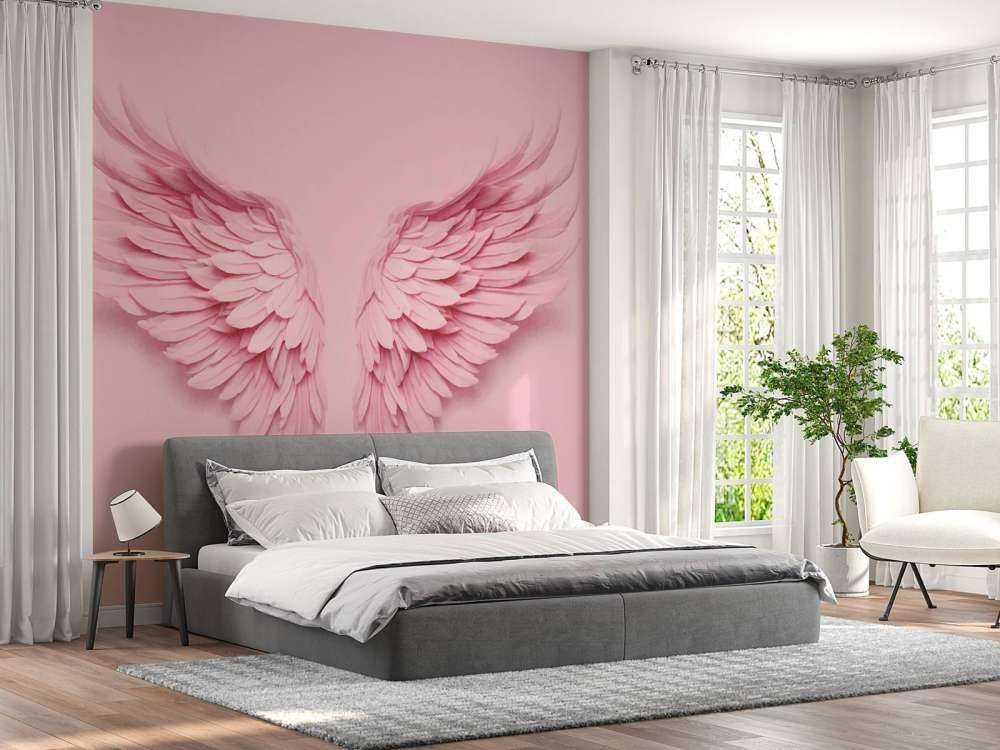Pink angel wings backdrop