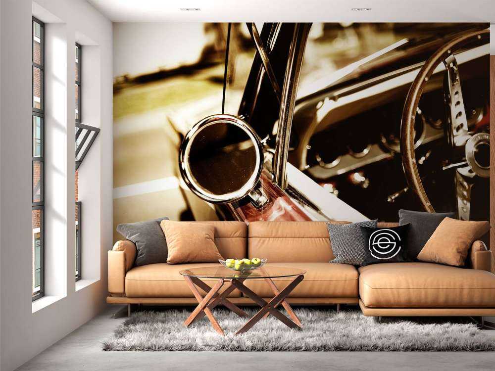 Close-up rode klassieke auto