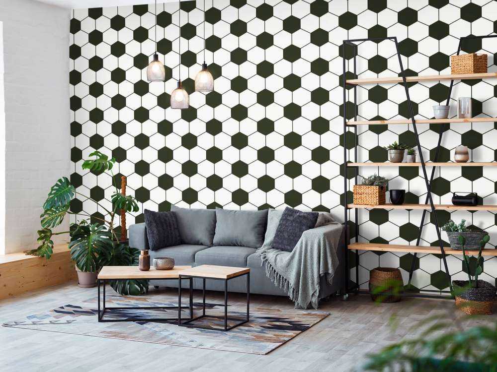 Zwart-witte geometrische veelhoeken
