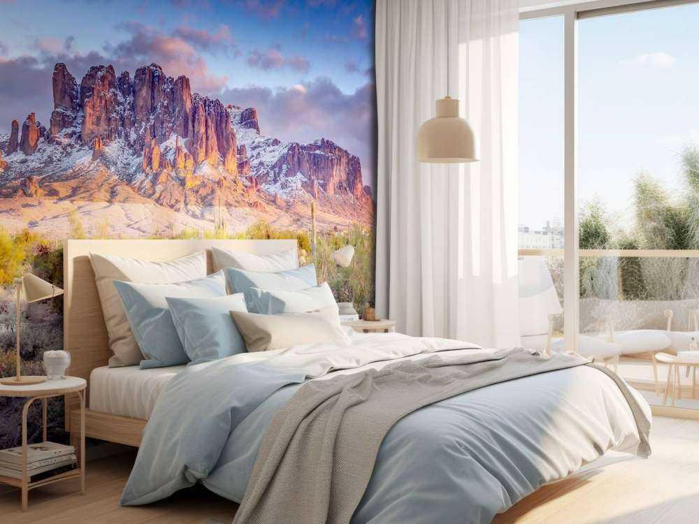 Cactus in een berglandschap