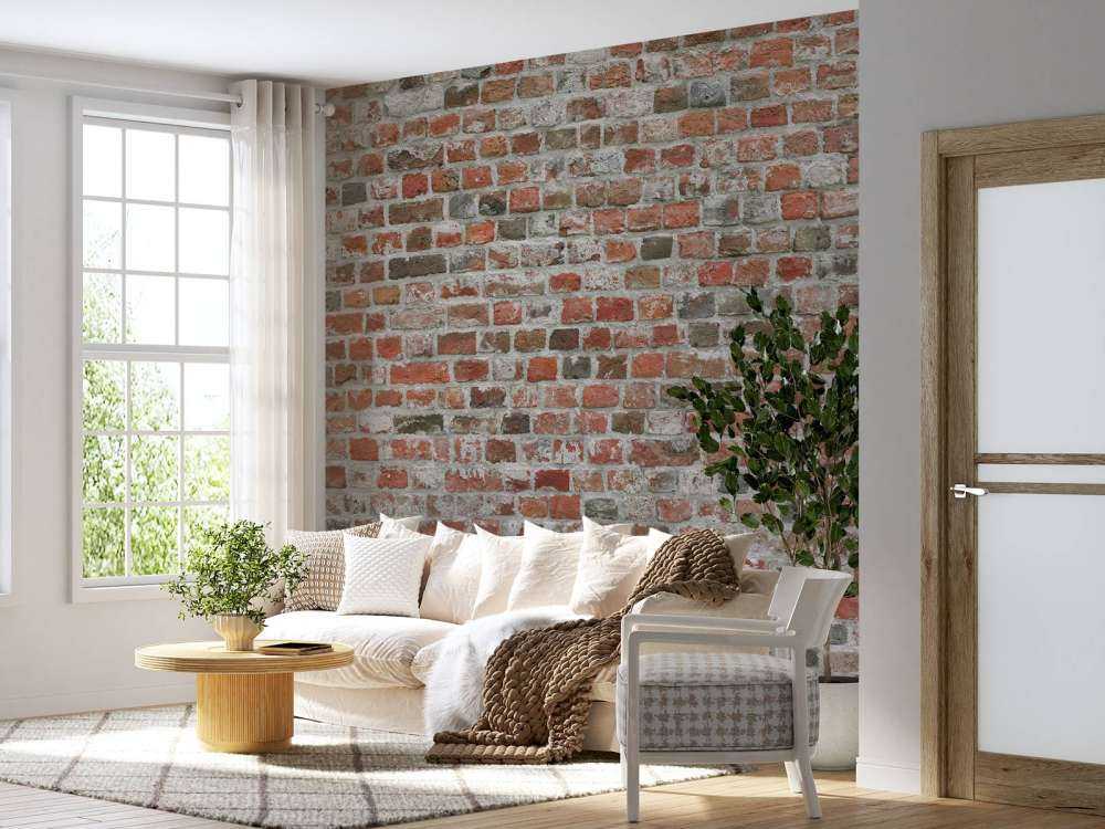 Bakstenen muur gerestaureerd