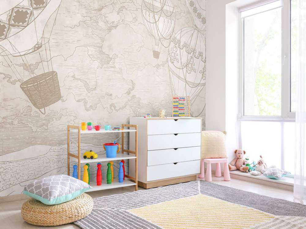 Luchtballonnen boven de stad