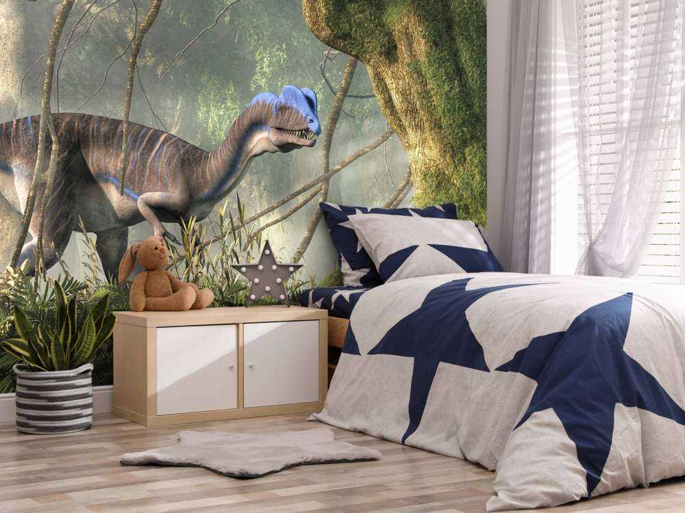 Dinosaurus in het bos