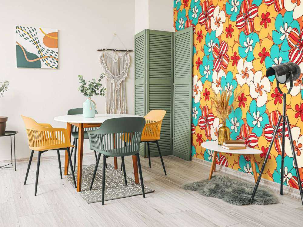 Kleurrijke vintage bloemen