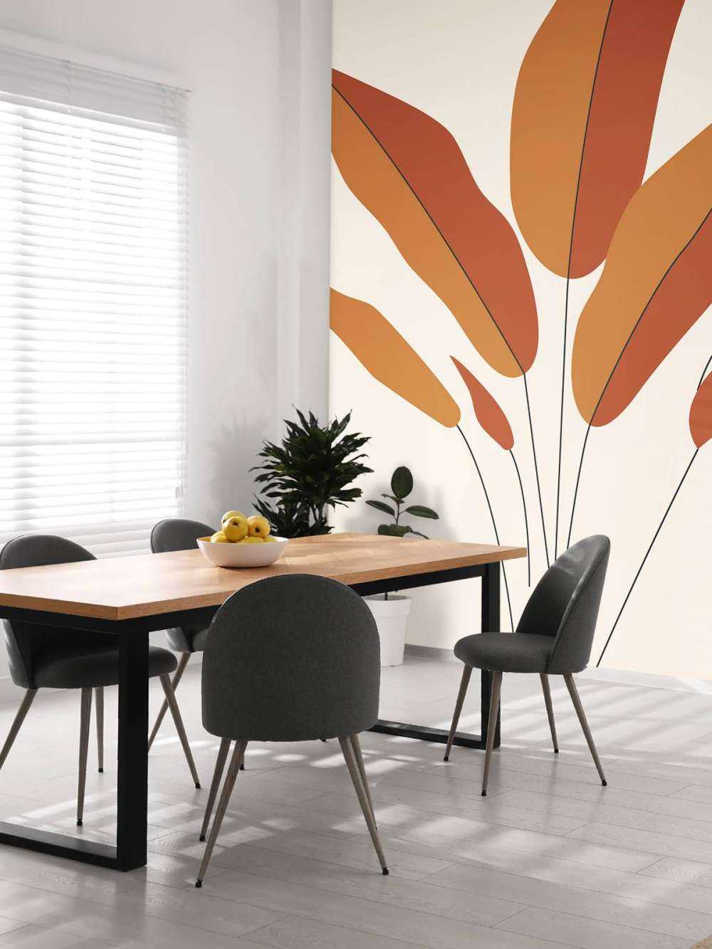 Minimalistische rode plant