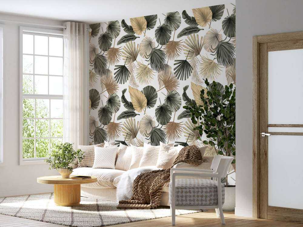 Gedroogde palmbladeren