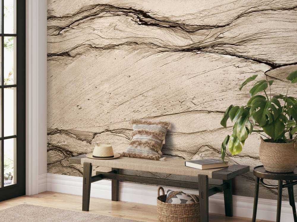 Golvend beige marmer