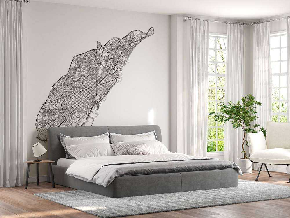 Plattegrond van Barcelona, wit