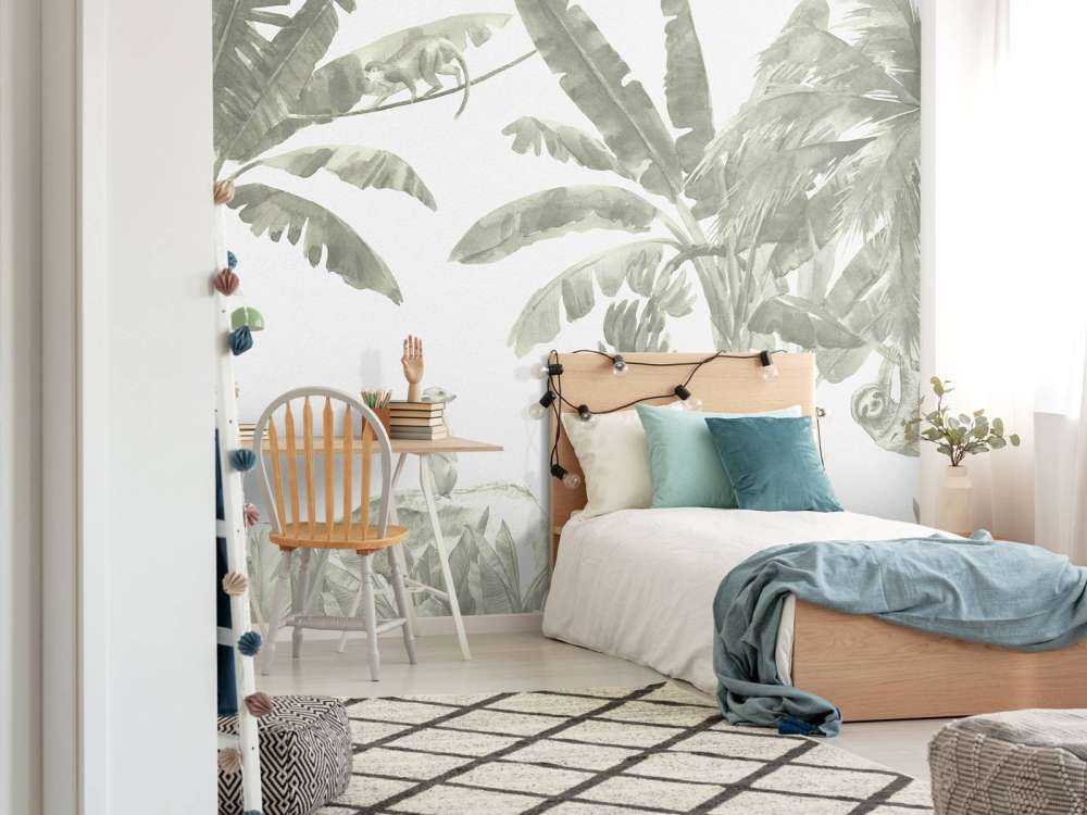 Kleine jungle dieren in groen