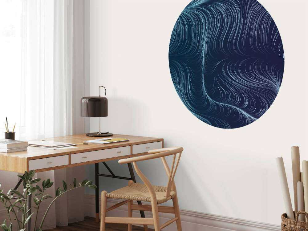 Blauw verlichte lijnen