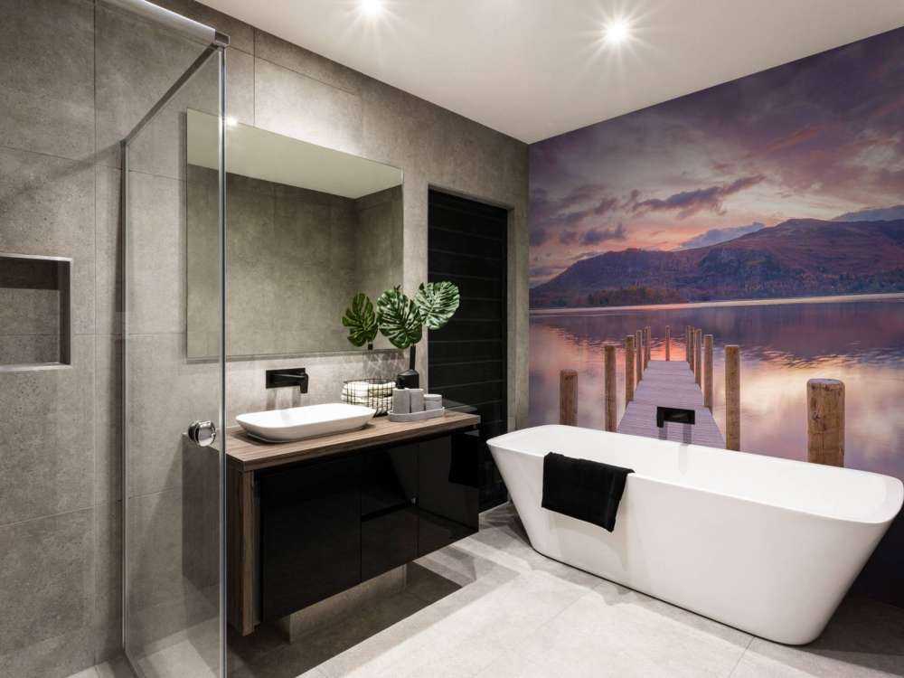 Steiger met zonsondergang