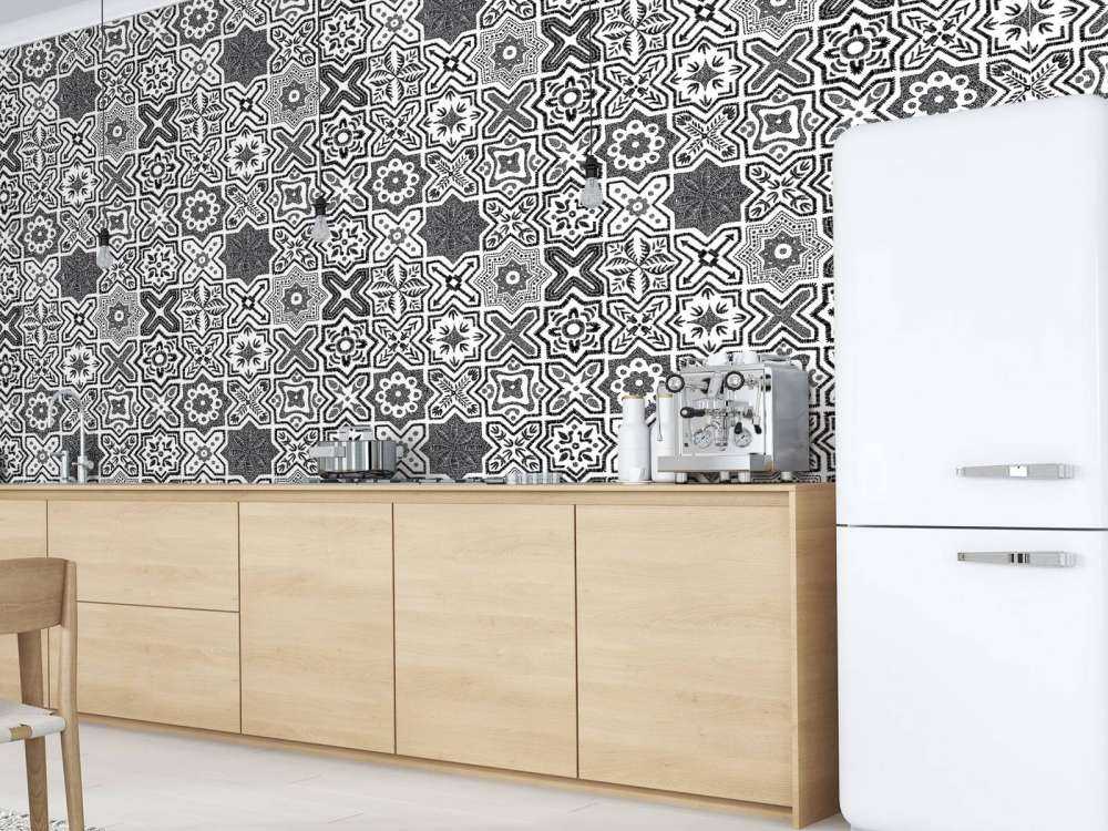 Zwart-wit abstracte vormen patroon