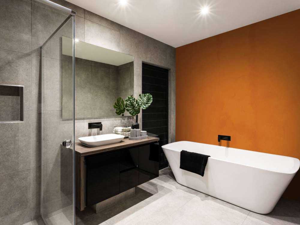 Oud oranje beton