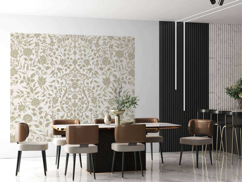 Beige bloemen illustratie