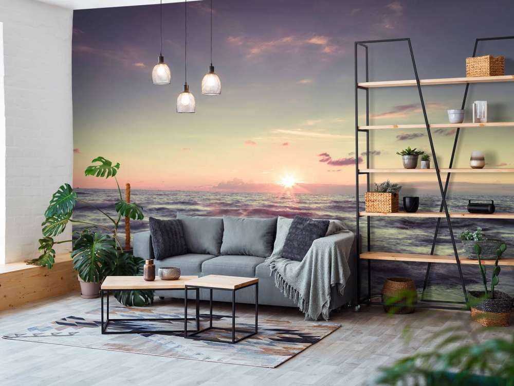 Heldere zonsondergang