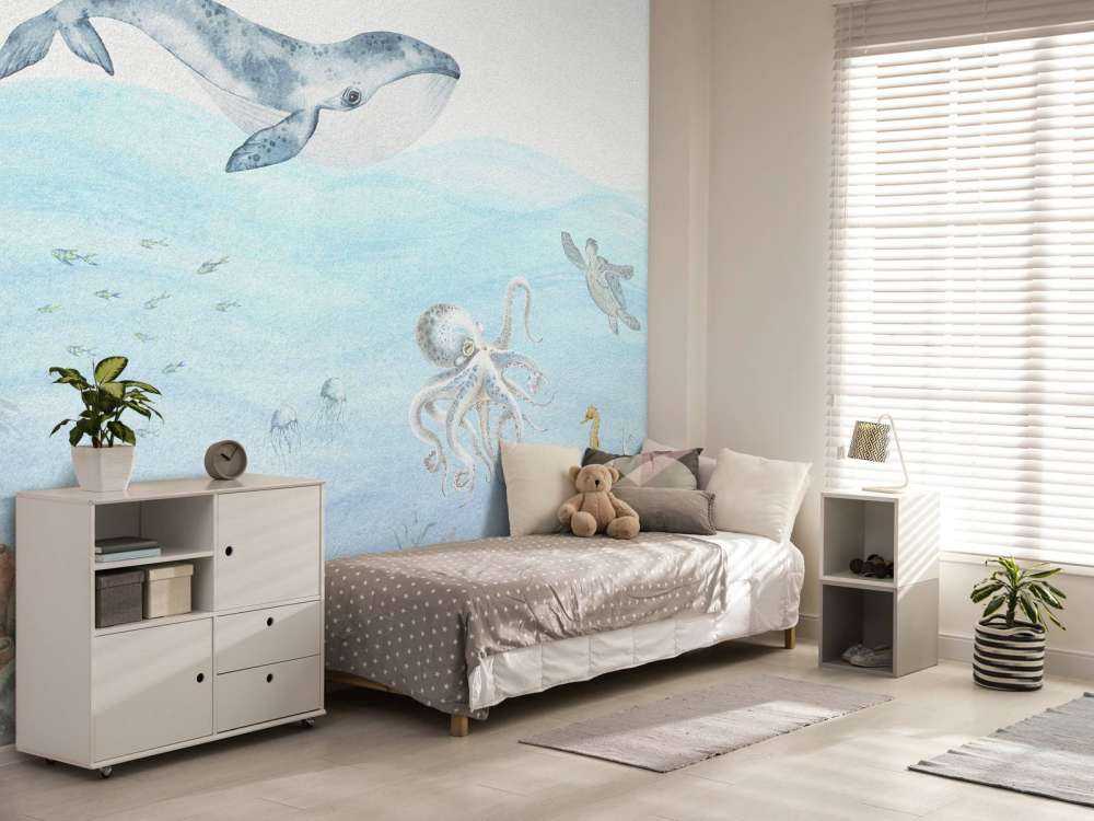 Onderwaterwereld met een walvis