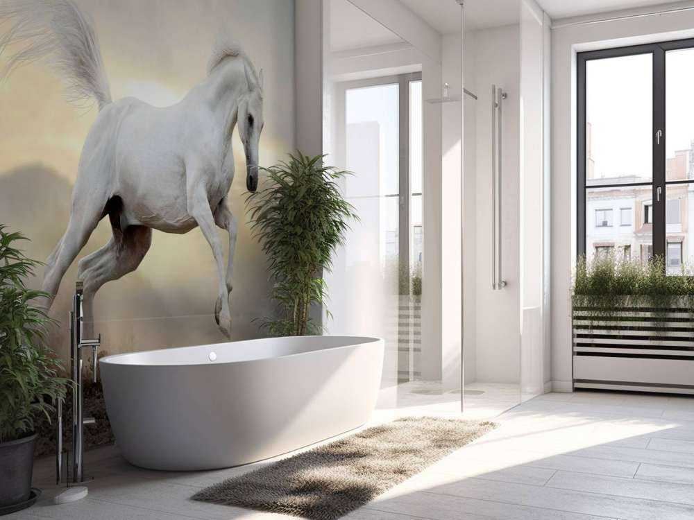 Arabische Hengst in het stof