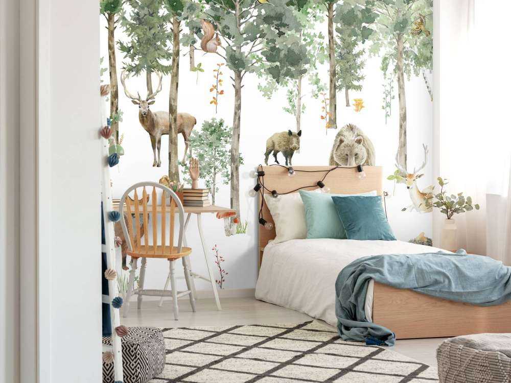 Bosdiertjes van waterverf