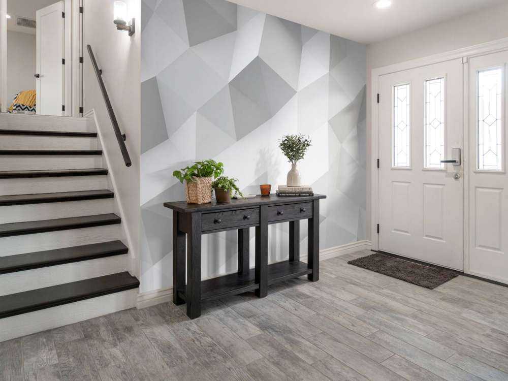 Wit veelhoekig geometrisch oppervlak