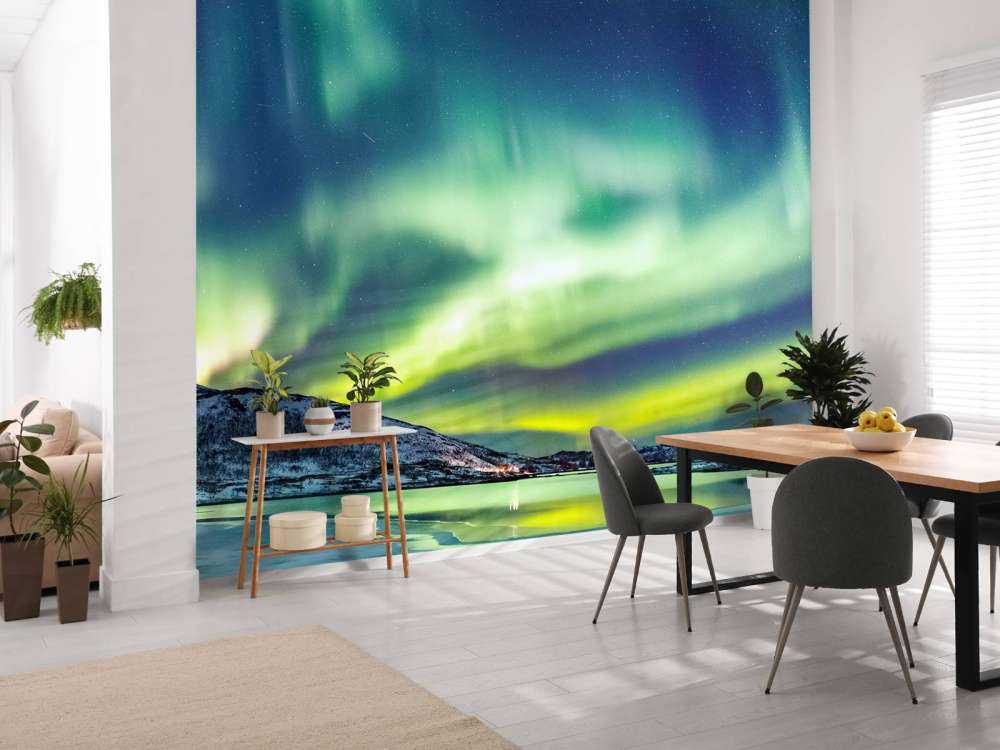 Kleurrijk Noorderlicht in Noorwegen