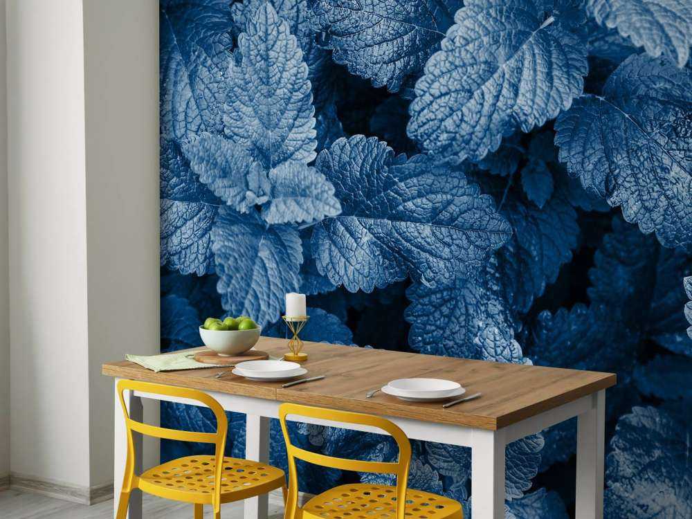 Blauwe exotische bladeren