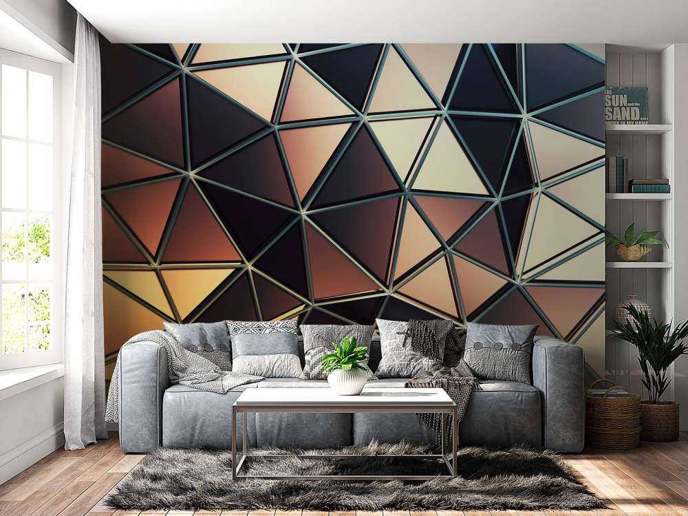 Driehoekige textuur in het bruin