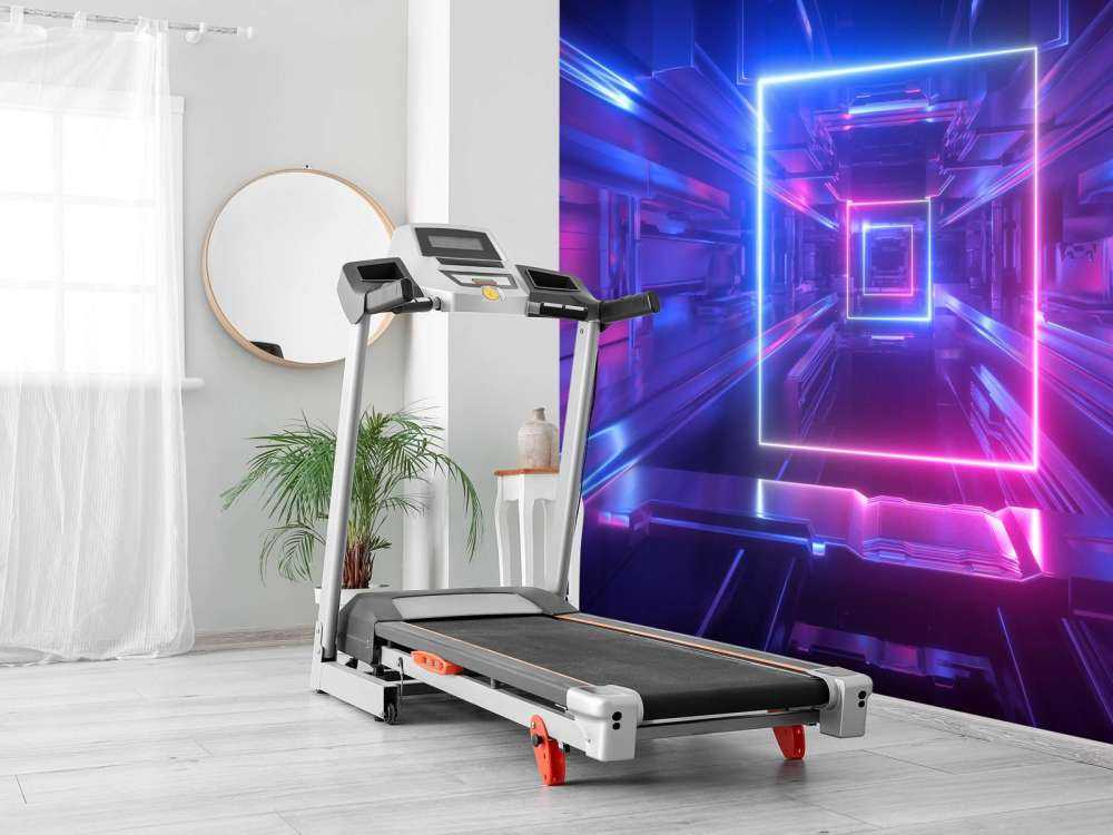 Futuristisch neon verlichte tunnel