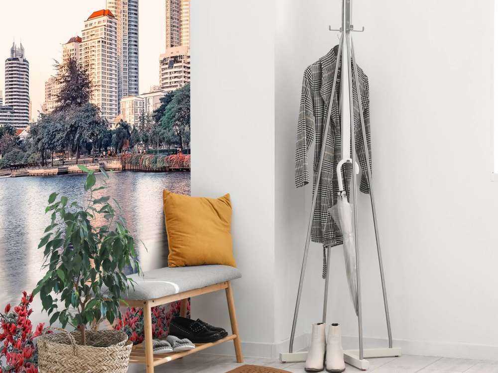 Bloemen aan de stadswaterkant