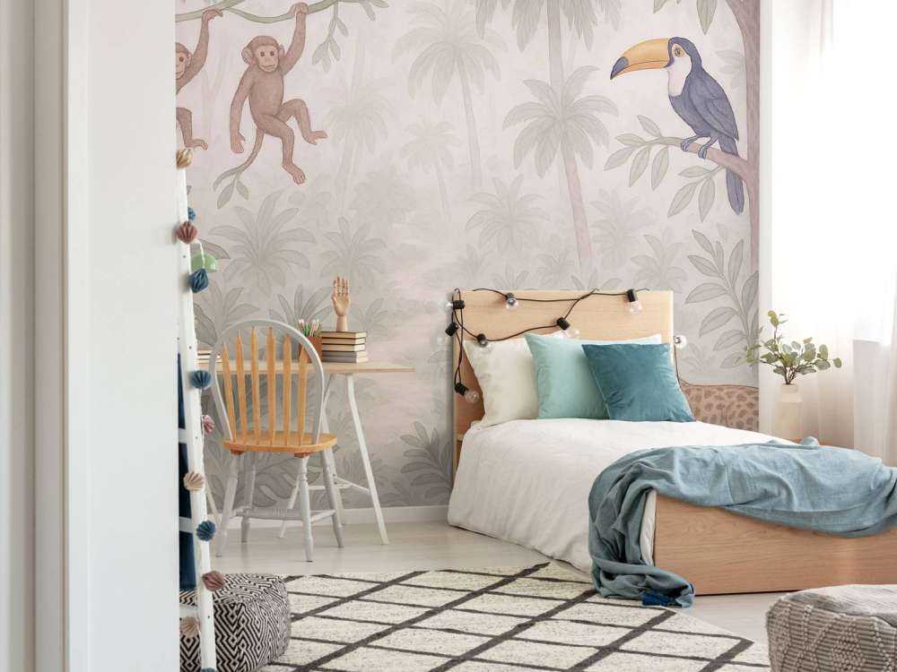 Junglevrienden in de ochtendmist