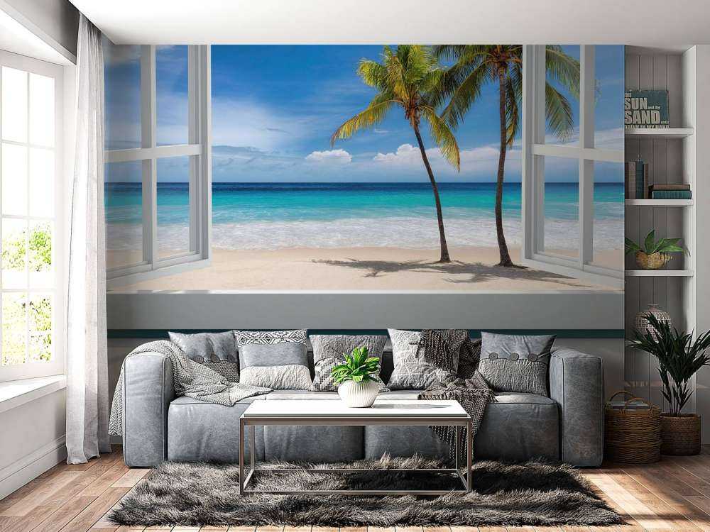 Uitzicht op tropisch strand