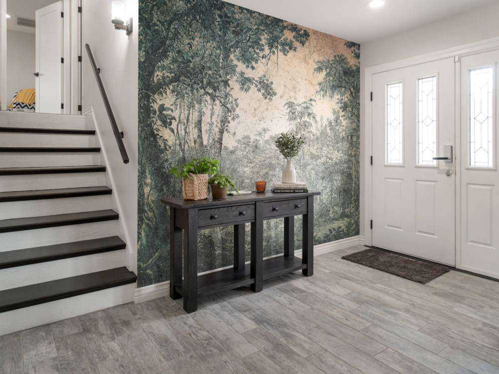 Verweerd tropisch woudpanorama