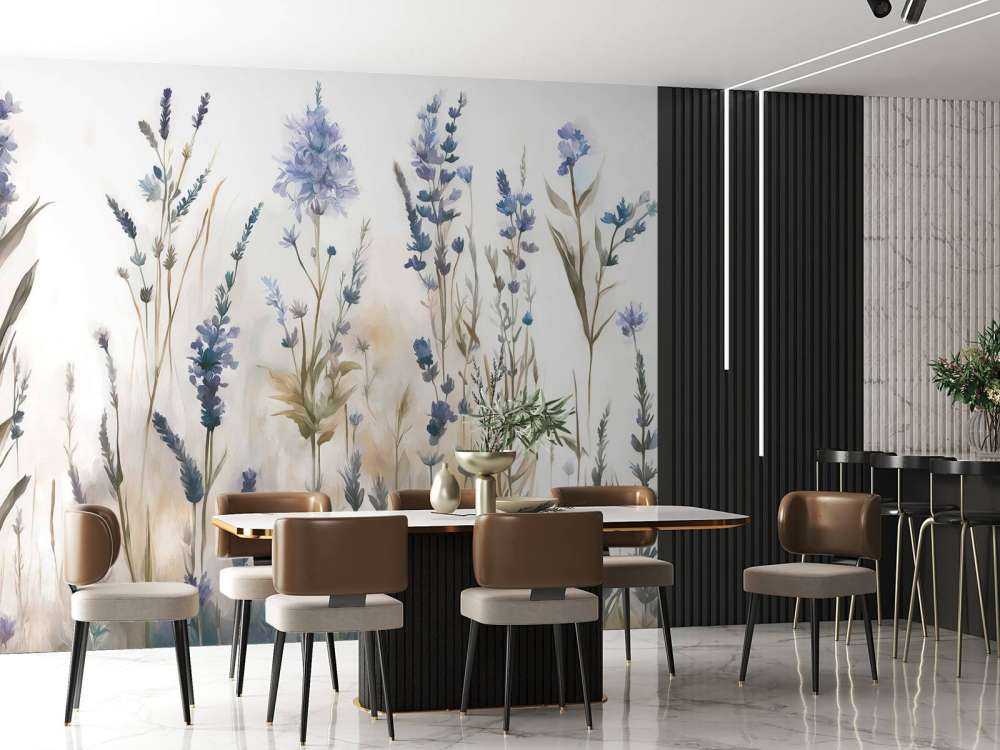 Lavender Glade Seamless Soft Blue