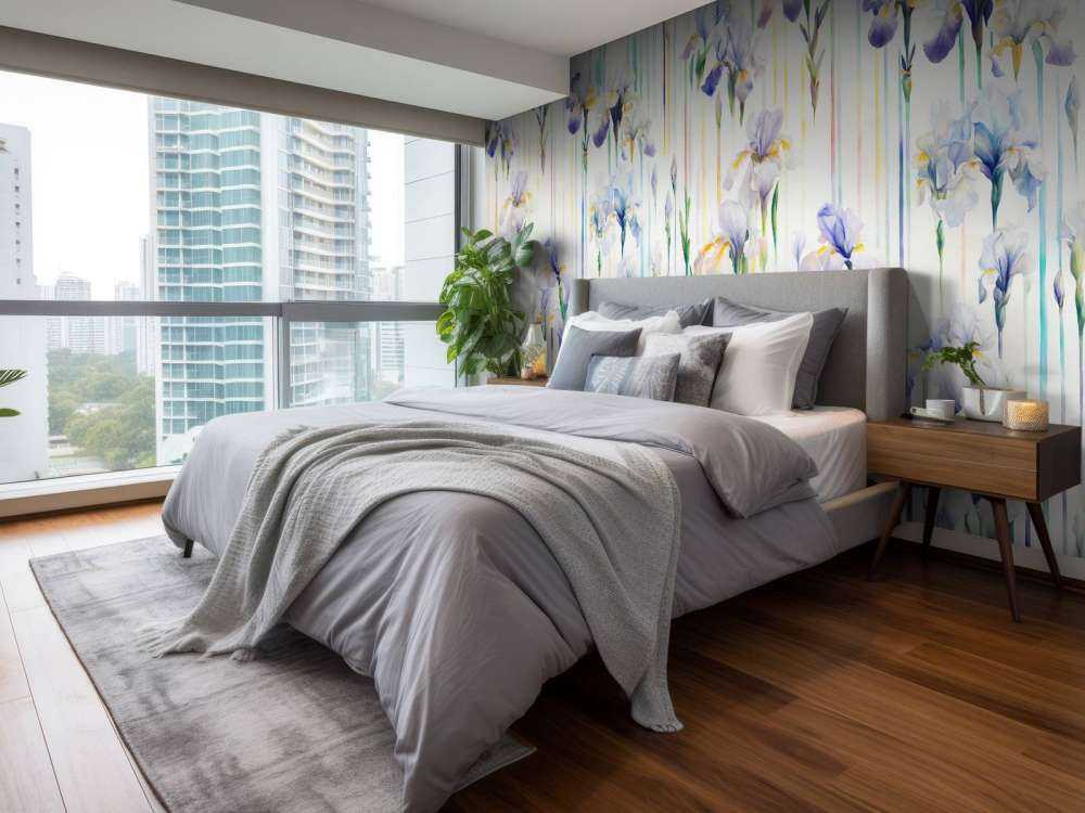 Irises and Stripes Seamless Pastel