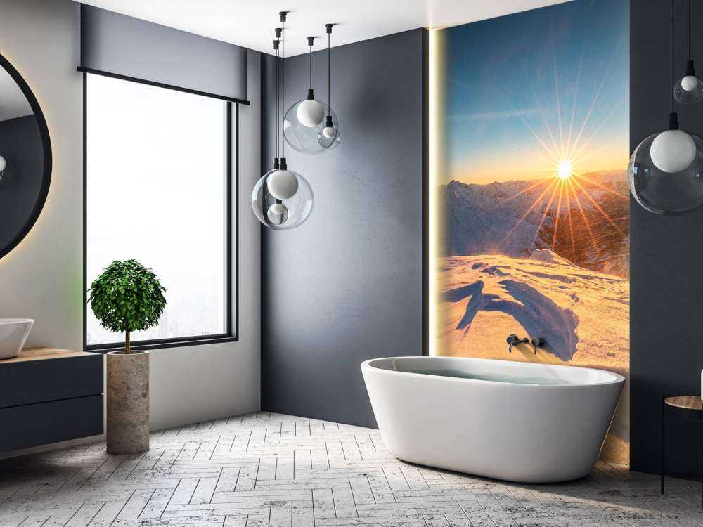 Zonnestralen over sneeuwvlaktes