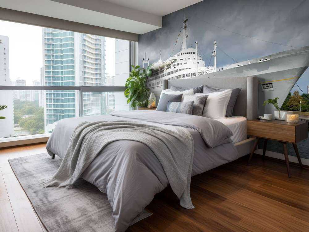 Stijlvolle oceaanreus in de haven