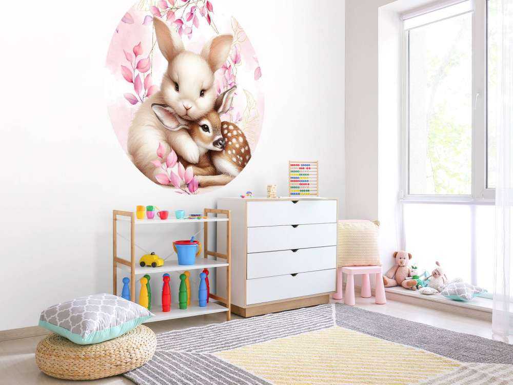 Liefdevol konijn en hertje